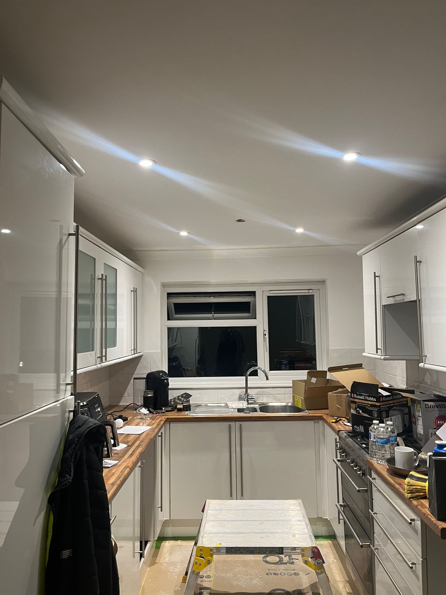 Domestic kitchen downlights installed by Nash Electrical Solutions